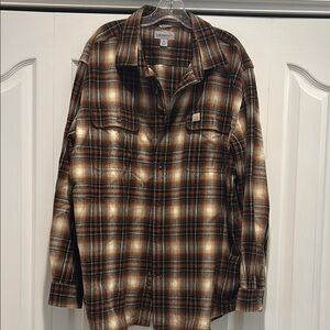 Carhartt Brown and Cream Checkered Shirt